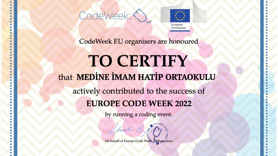 EUROPE CODE WEEK 2022 DE BİZDE VARIZ